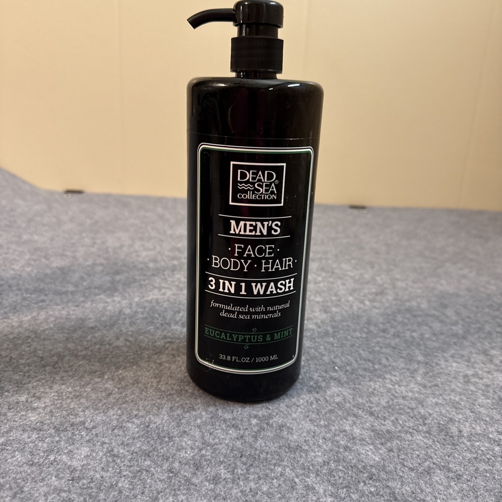 Dead Sea Collection Men's 3-in-1 Eucalyptus Mint Hair Face Body Wash 33.8 fl oz
